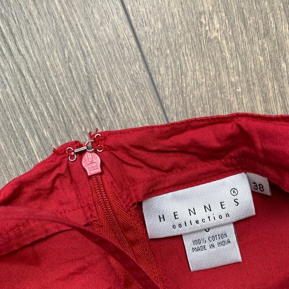 H&M Hennes Women's Mini Dress Sleeveless Straight Fit Y2k 2000's 90s Red Size 8 - Picture 10 of 15